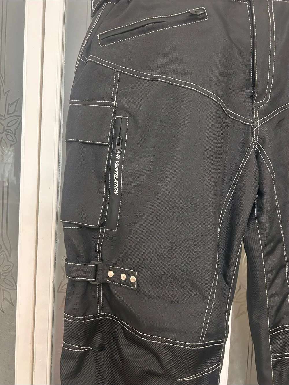 NWOT HWK BLACK MOTORCYCLE/ MOTORSPORTS  PANTS XL INSEAM 34 MENS
